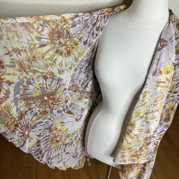 3/$30 Logo‎ By Lori Goldstein Sweater Knit Chiffon Vest XL Multicolor Tie Waist - Picture 6 of 10